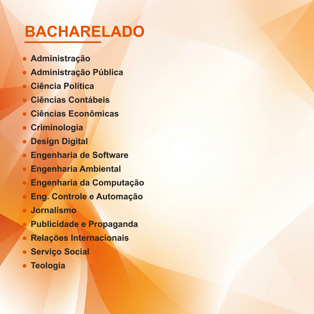 Relação de Cursos - Bacharelado