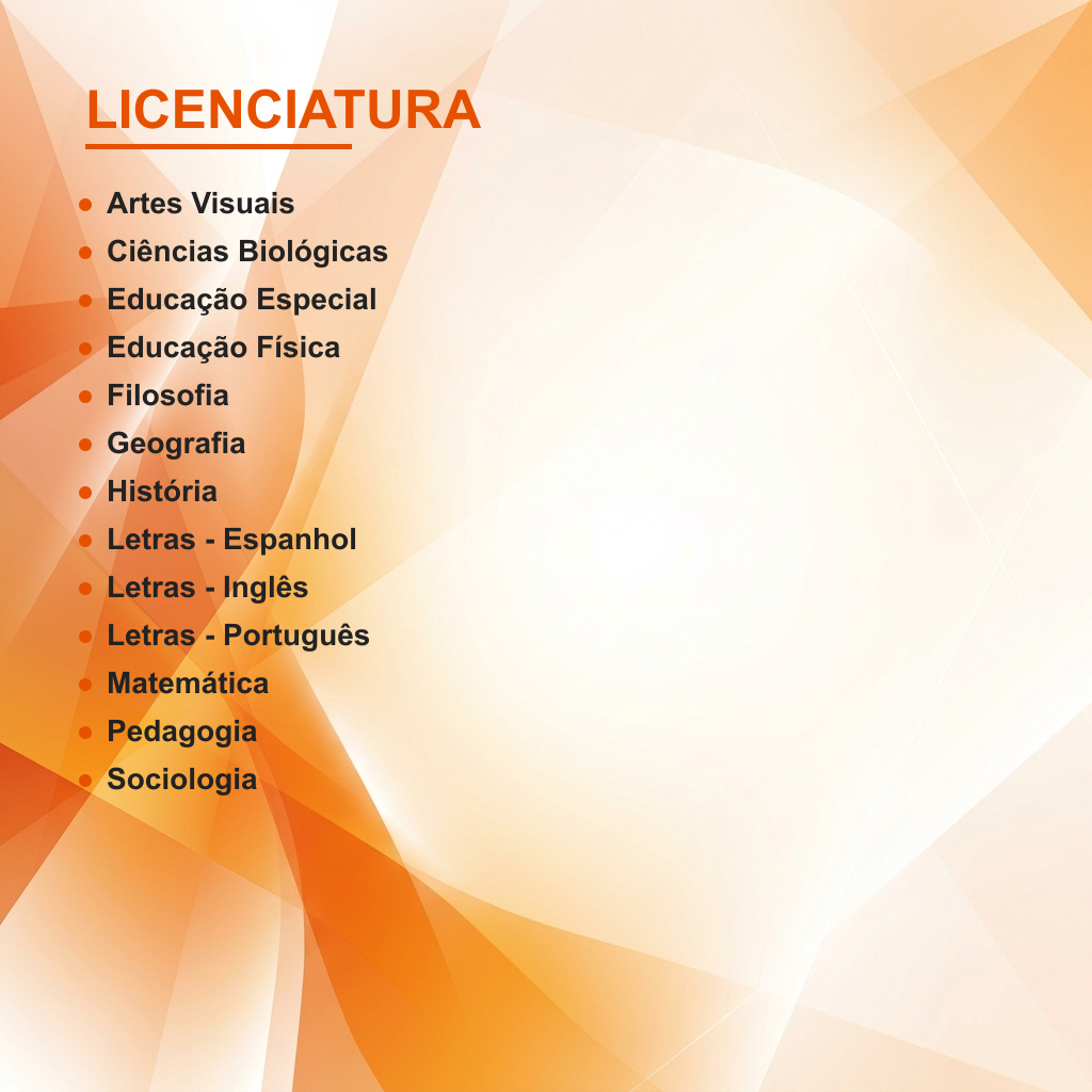 Relação de Cursos - Licenciatura