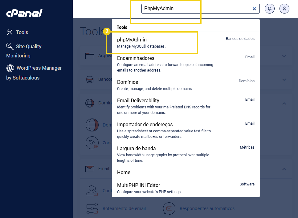 Executar Código SQL no phpMyAdmin